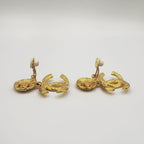 Chanel Vintage Swing Gold Plated Earrings — view 6