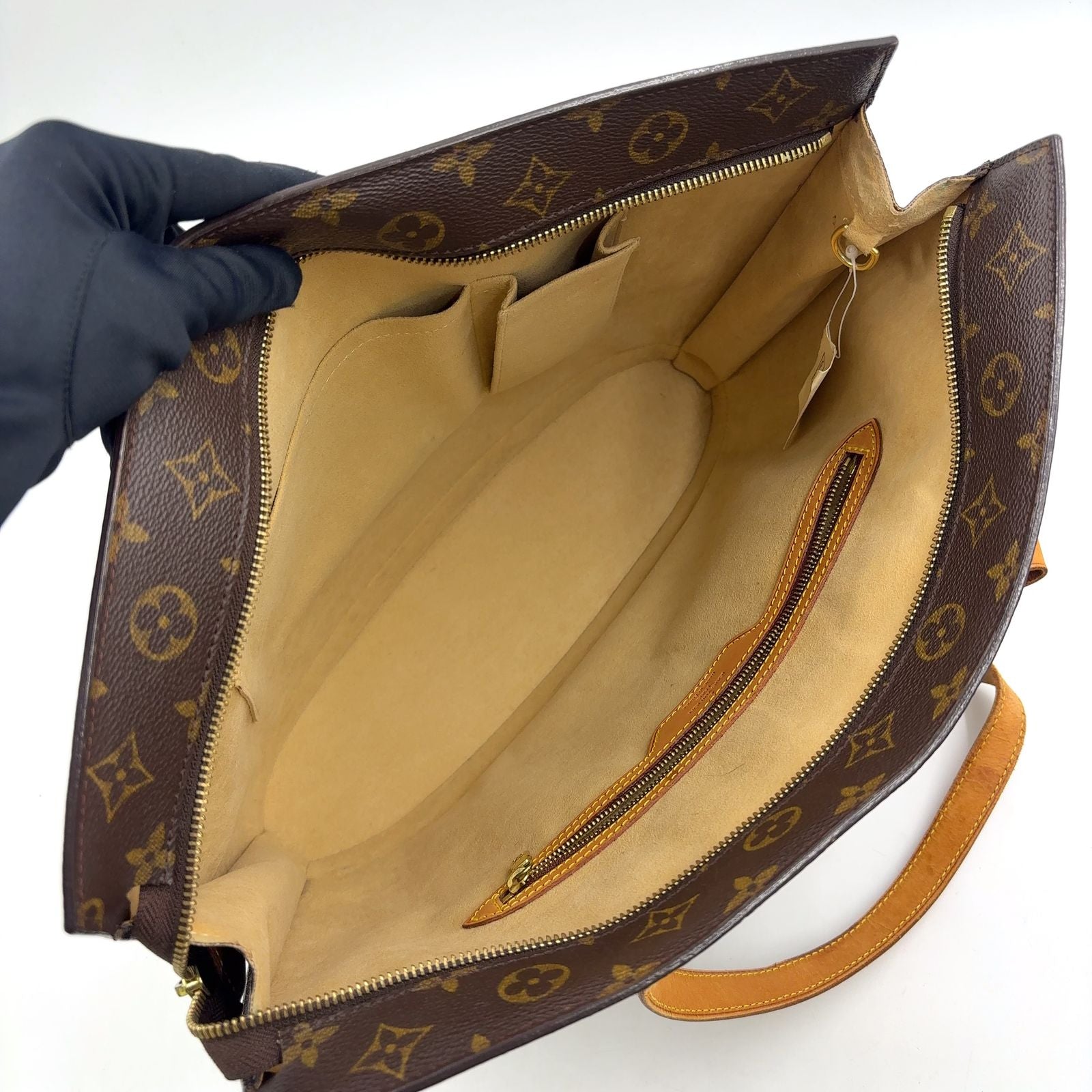 Louis Vuitton Babylon Monogram Leather Brown Tote Gold — view 3