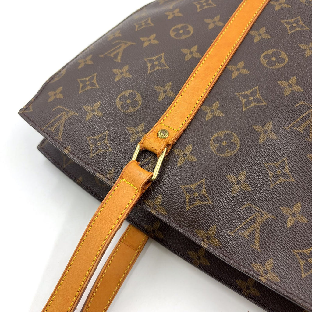 Louis Vuitton Babylon Monogram Leather Brown Tote Gold — view 7