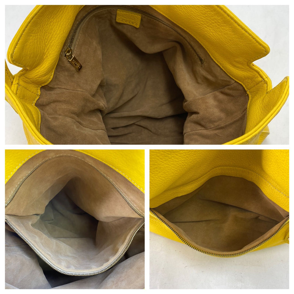 Celine Hand Shoulder Bag Leather Yellow Travel — view 7