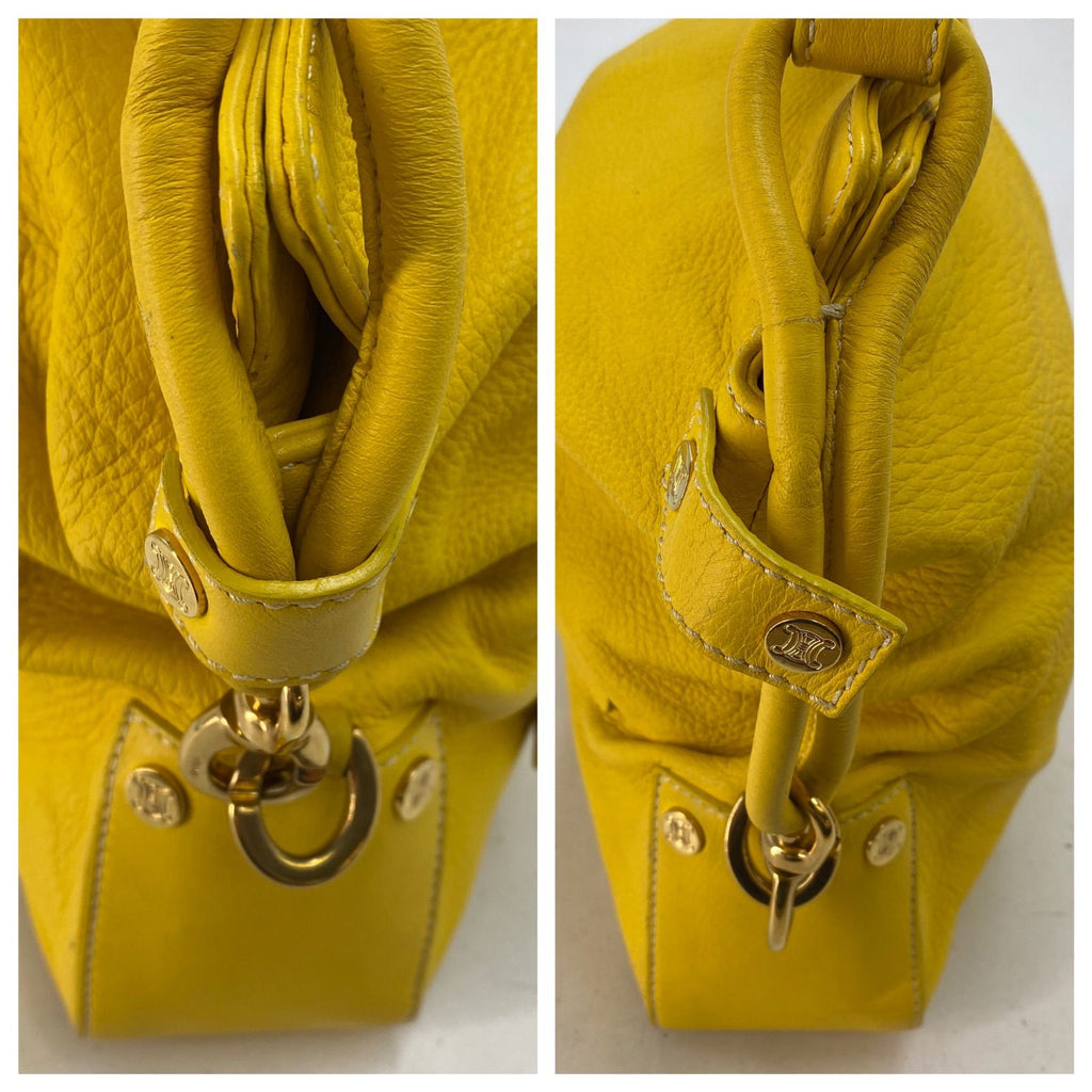 Celine Hand Shoulder Bag Leather Yellow Travel — view 5