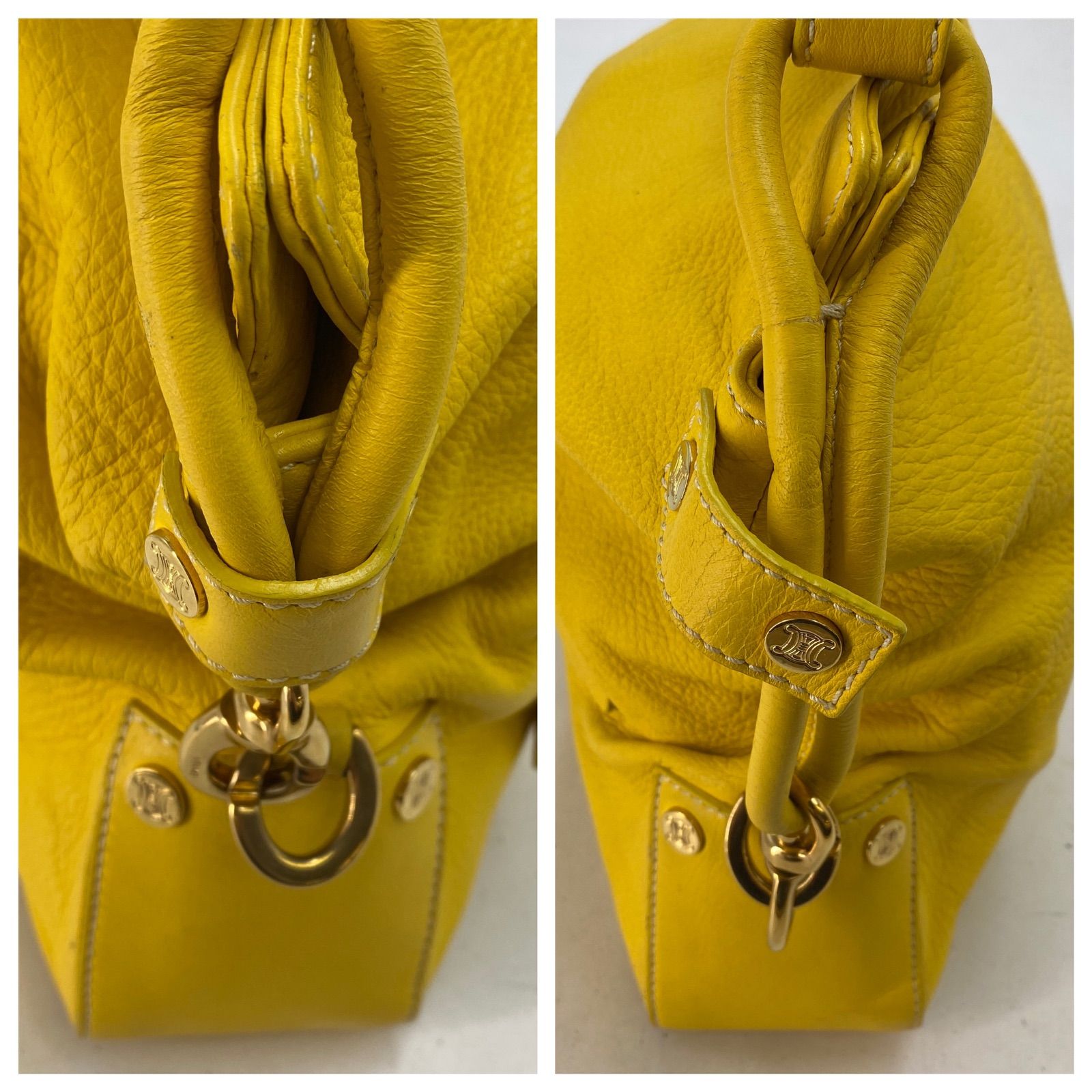 Celine Hand Shoulder Bag Leather Yellow Travel — view 5