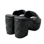 Chanel Medietta Platfo Sandals 37 Black Leather — view 4