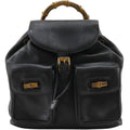 Gucci Bamboo 003 Leather Black Backpack