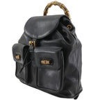 Gucci Bamboo 003 Leather Black Backpack — view 2