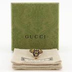 Gucci Lion Head Heart Gold Plated Ring