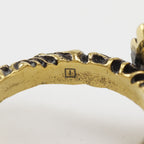 Gucci Lion Head Heart Gold Plated Ring