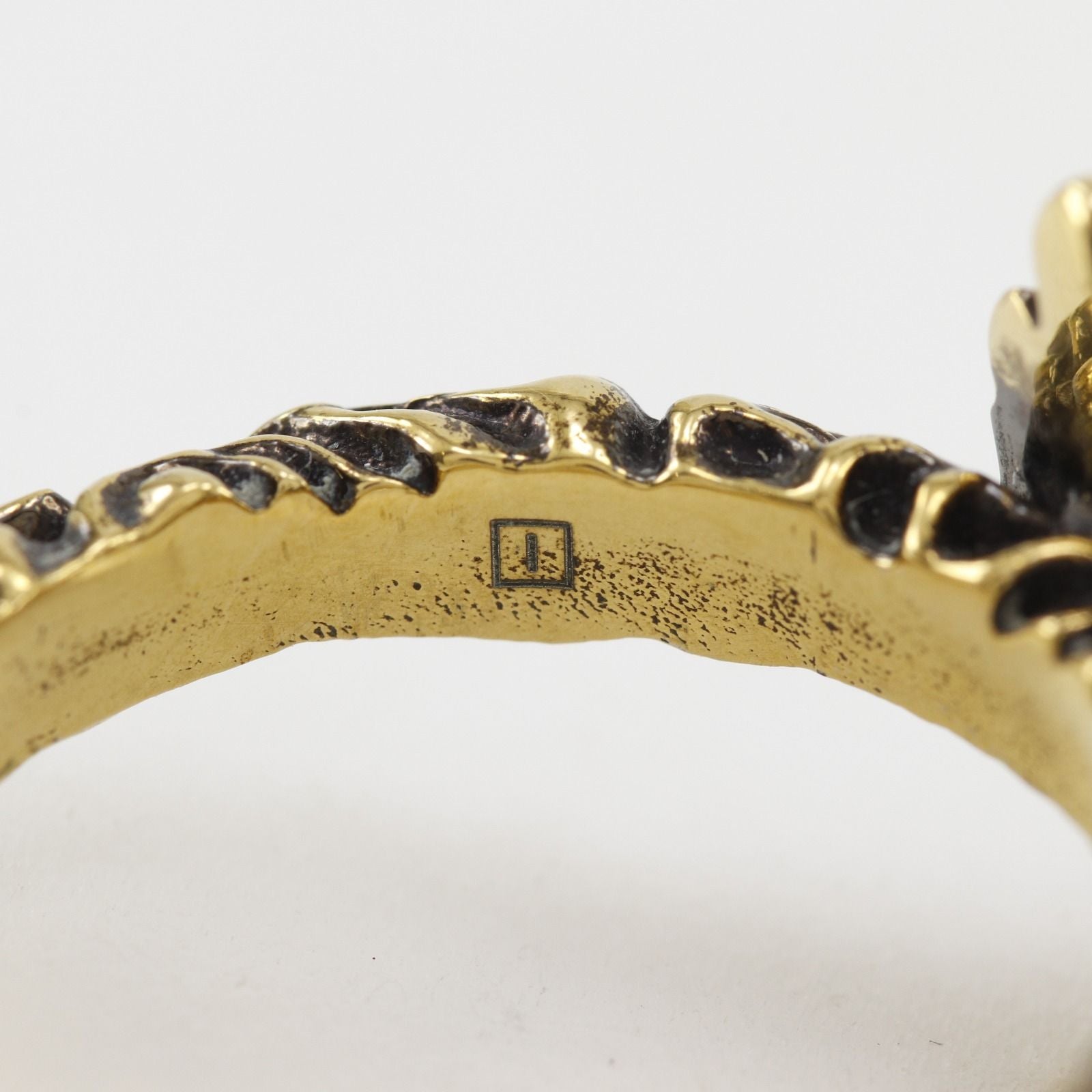 Gucci Lion Head Heart Gold Plated Ring