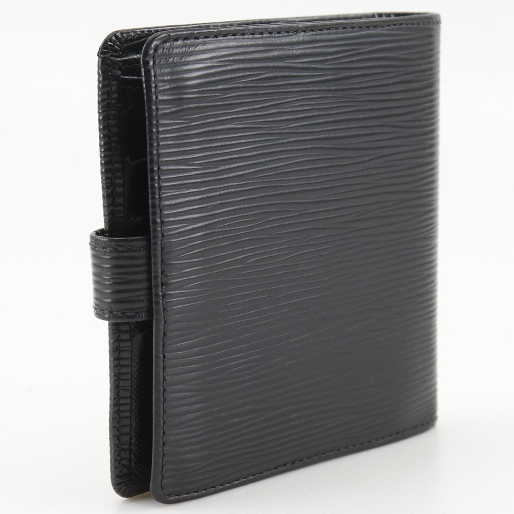 Louis Vuitton Porte Viet Compact Epi Leather Noir Black Bifold Wallet — view 3