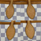 Louis Vuitton Damier Shoulder Tote with Azur Neverfull MM Pouch Rose Beige — view 8