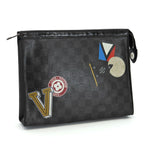 Louis Vuitton Pochette Voyage MM LV League Clutch Damier Graphite Canvas Patch