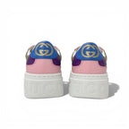 Gucci Sneakers Shoes Leather Beige Pink Multicolor GG Supreme Interlocking Logo — view 5