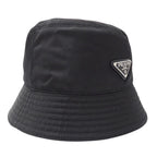 Prada Hat Nylon Re-Nylon Bucket Hat Black Hat Logo Simple — view 2