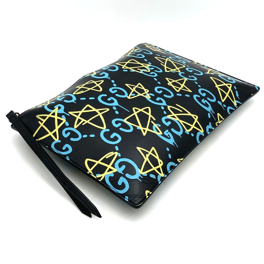 Gucci Ghost Clutch Trouble Andrew Collaboration Leather Black — view 4