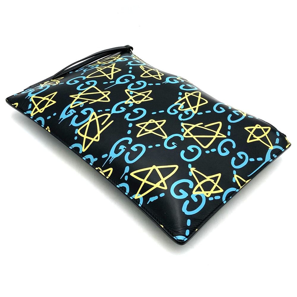Gucci Ghost Clutch Trouble Andrew Collaboration Leather Black — view 3