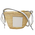Loewe Shoulder Bag Anagram Raffia Leather Natural White Logo Basket Cool