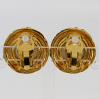 Chanel Vintage Gold Plated Faux Pearl Rhinestone Earrings — view 3