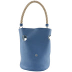 Hermes Manjoire MM Taurillon Clemence Blue Jean Shoulder Bag — view 3