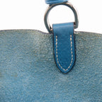 Hermes Manjoire MM Taurillon Clemence Blue Jean Shoulder Bag — view 7
