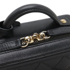 Chanel CC Filigree Small Vanity 2-Way Chain Shoulder Bag Caviar Leather Black — view 4