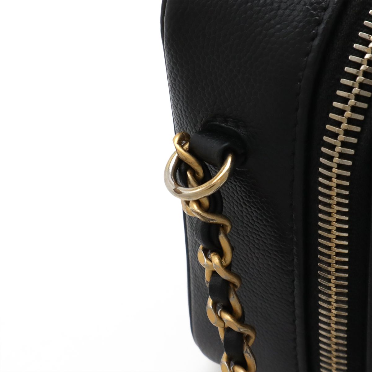 Chanel CC Filigree Small Vanity 2-Way Chain Shoulder Bag Caviar Leather Black — view 5