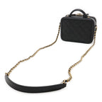 Chanel CC Filigree Small Vanity 2-Way Chain Shoulder Bag Caviar Leather Black — view 2