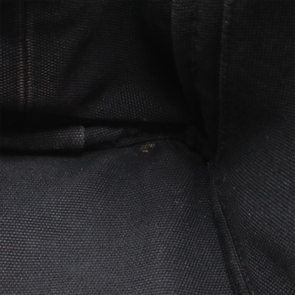 Prada Canapa 2-Way Shoulder Bag Crossbody Canvas Nero Black Gold — view 8