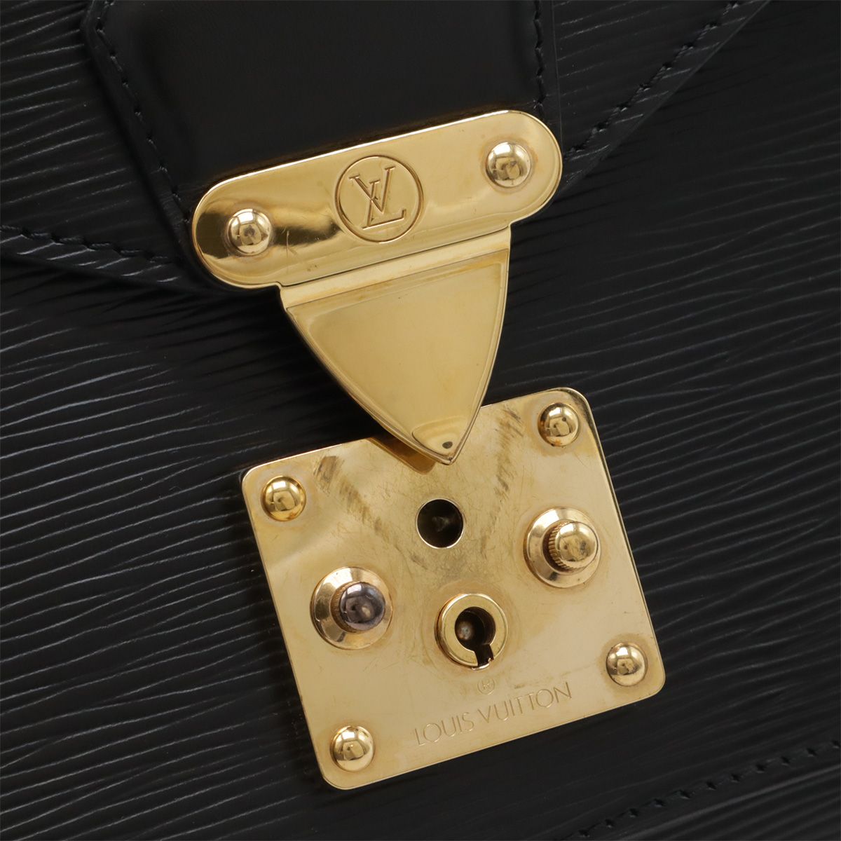 Louis Vuitton Epi Monceau Second 2-Way Shoulder Bag Noir Black Gold — view 5