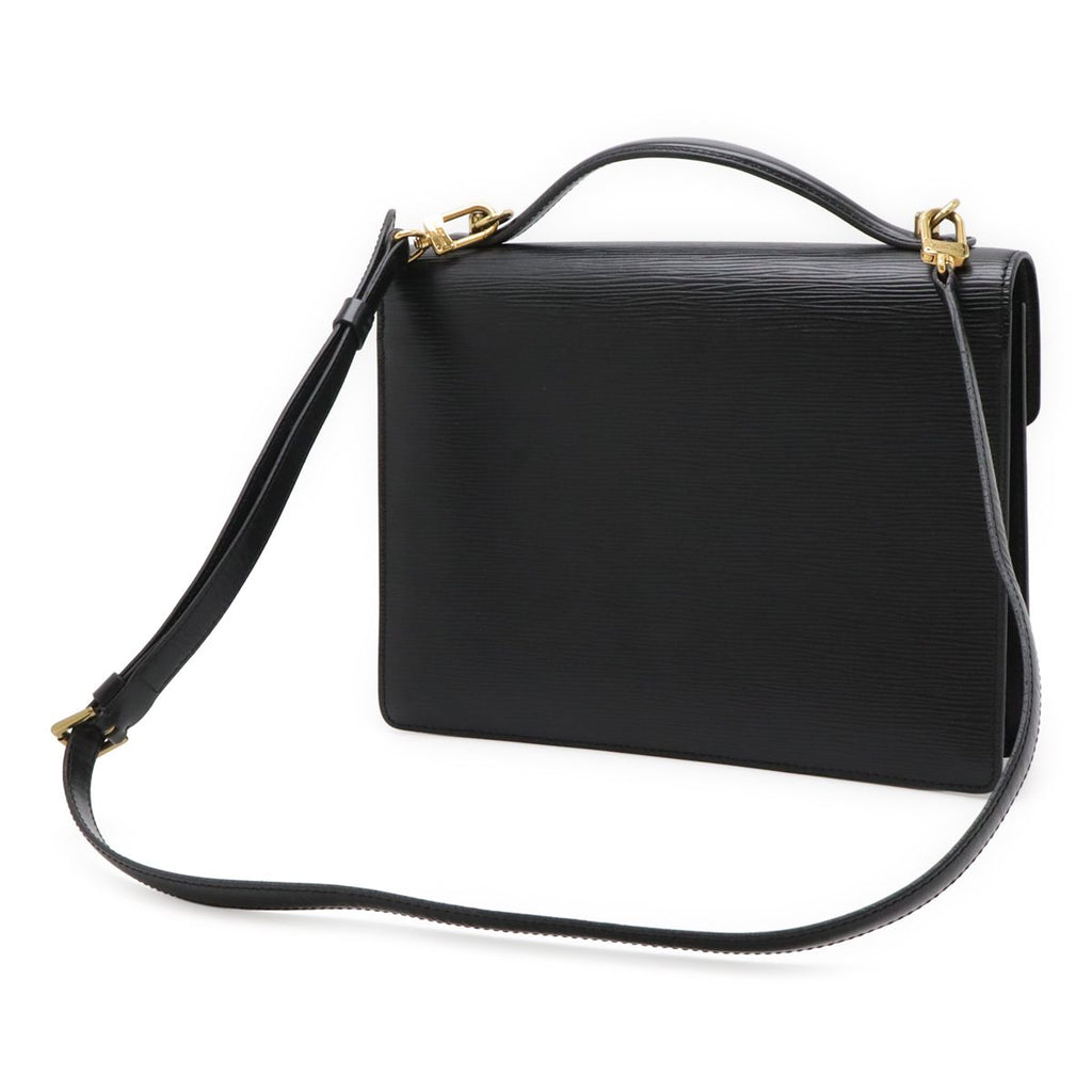 Louis Vuitton Epi Monceau Second 2-Way Shoulder Bag Noir Black Gold — view 2