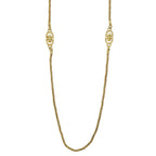 Dior CD Logo Chain Necklace Screw Gold Plated