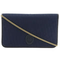 Dior Chain Shoulder Vintage Canvas Navy Blue Bag