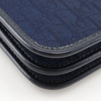 Dior Chain Shoulder Vintage Canvas Navy Blue Bag — view 4