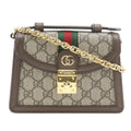 Gucci Ophidia Sherry Line Mini Chain Shoulder GG Supreme Canvas Brown Bag