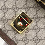 Gucci Ophidia Sherry Line Mini Chain Shoulder GG Supreme Canvas Brown Bag — view 9