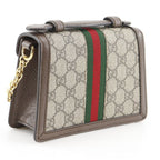 Gucci Ophidia Sherry Line Mini Chain Shoulder GG Supreme Canvas Brown Bag — view 3