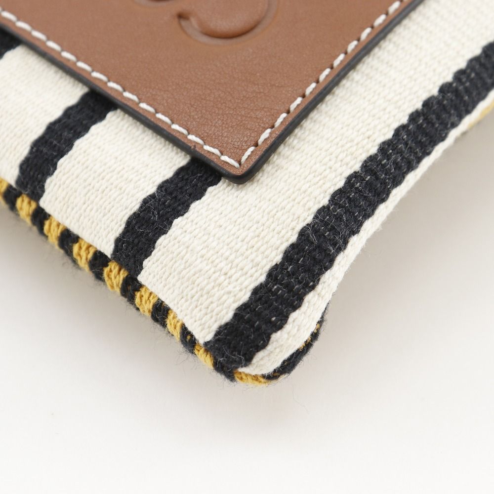 Loewe Paula Ibiza Stripe Canvas Blue White Shoulder Bag — view 5