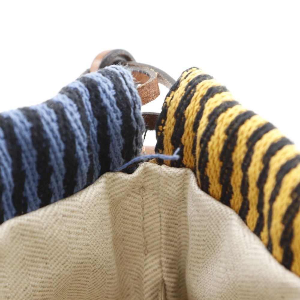 Loewe Paula Ibiza Stripe Canvas Blue White Shoulder Bag — view 7