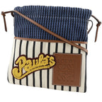 Loewe Paula Ibiza Stripe Canvas Blue White Shoulder Bag — view 2