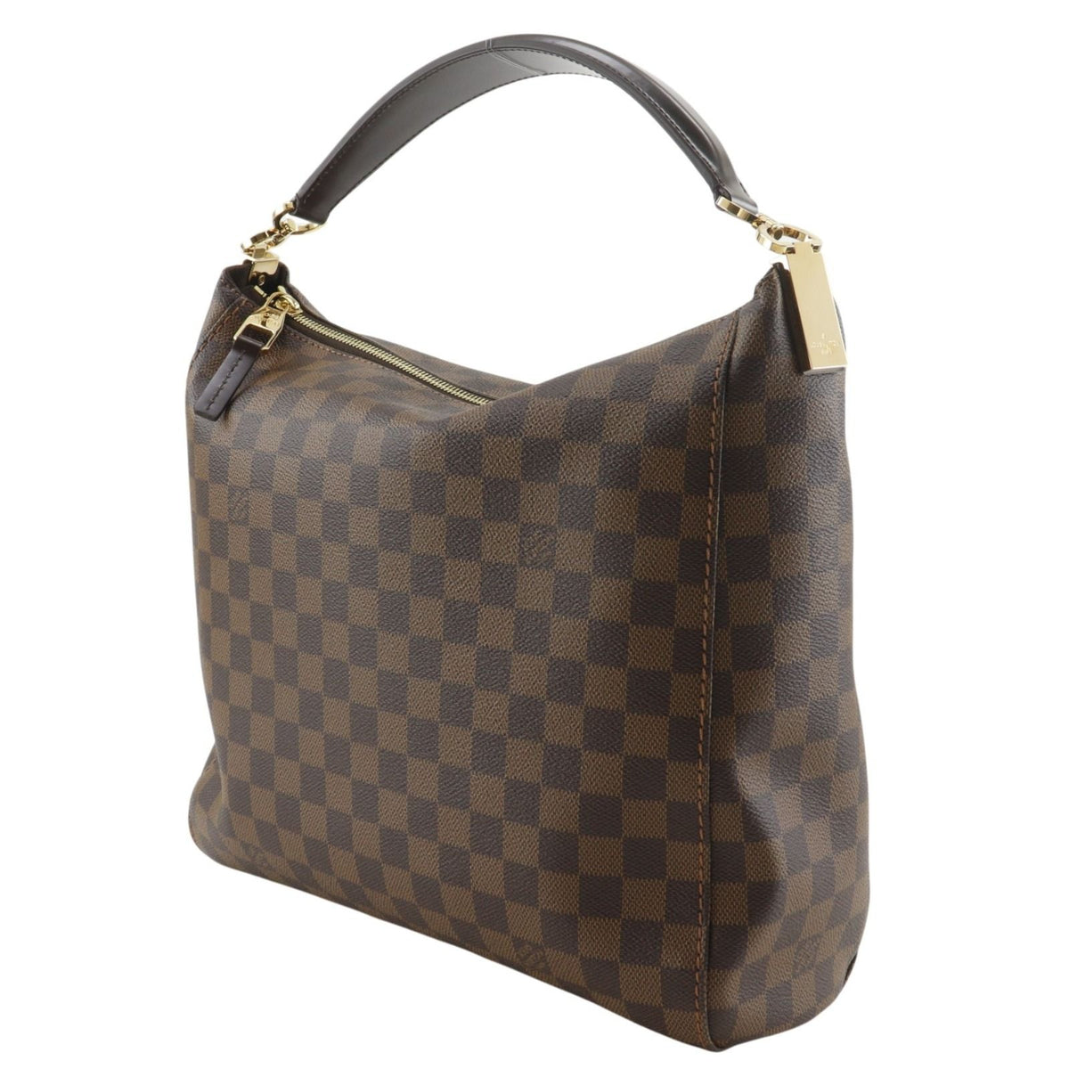 Louis Vuitton Portobello PM Damier Canvas Brown Shoulder Bag — view 2