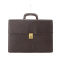 Loewe Business Bag Document Bag Leather Dark Brown Embossed Gold Logo