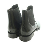 Fendi Side Gore Boots Zucca Pattern Leather 6 Black SS — view 5