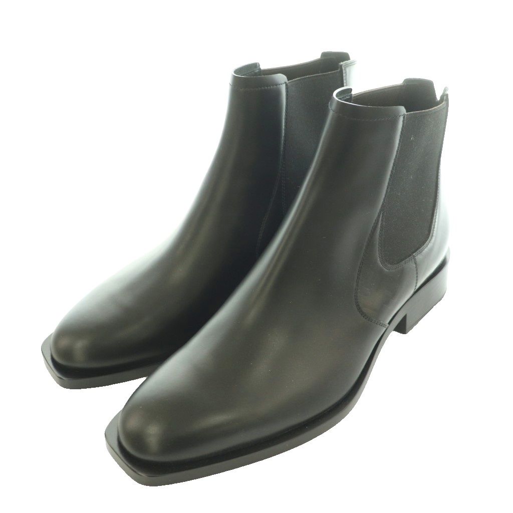 Fendi Side Gore Boots Zucca Pattern Leather 6 Black SS — view 2
