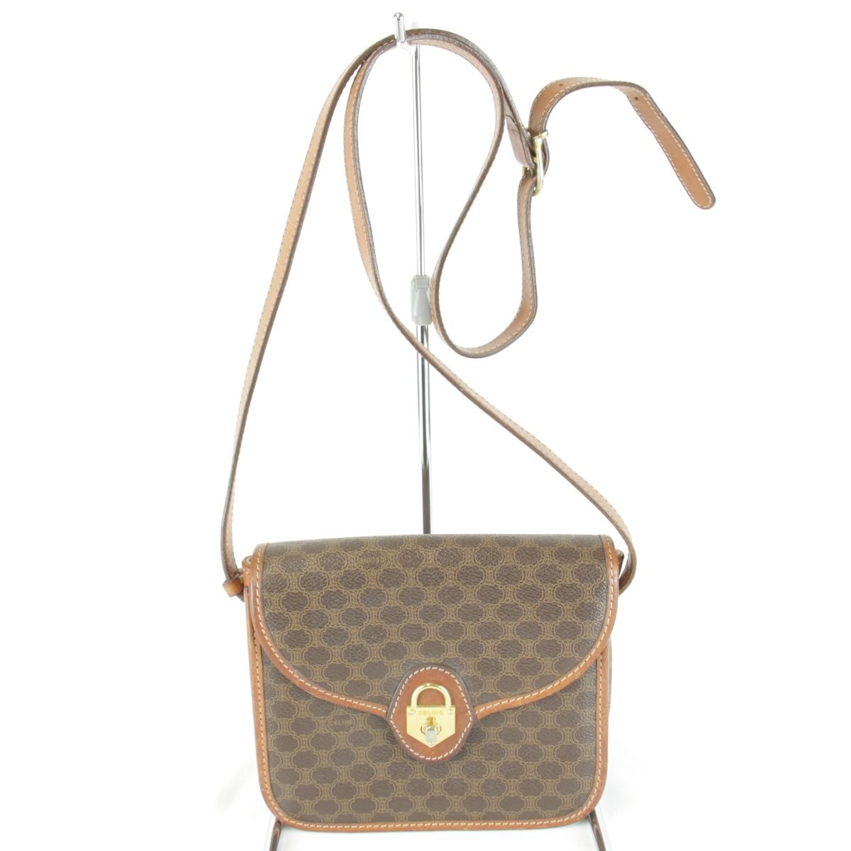 Celine Shoulder Bag Leather Brown