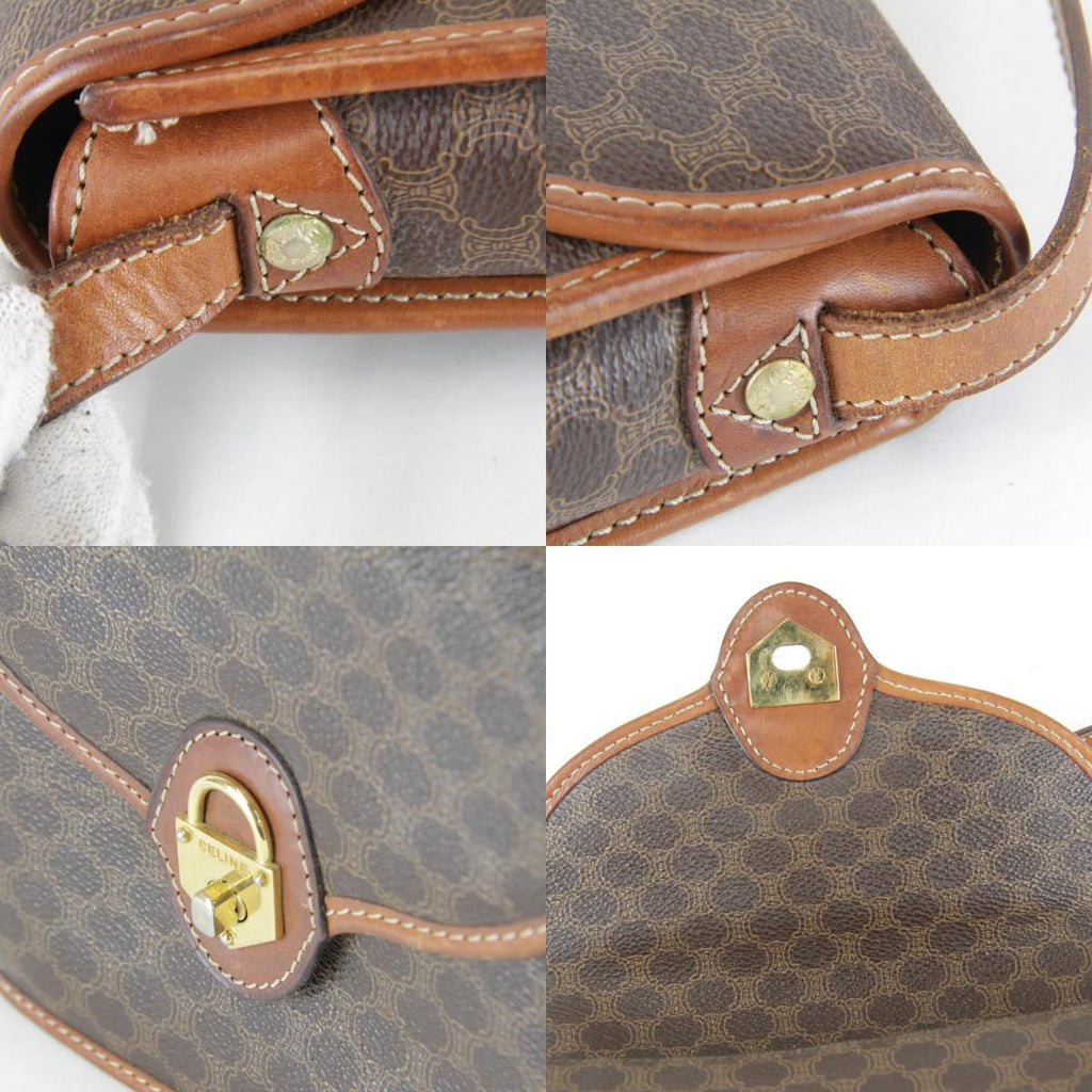Celine Shoulder Bag Leather Brown — view 8