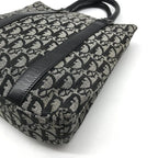 Dior Trotter Canvas Leather Silver Hand Tote Black — view 6