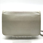 Chanel CC Logo Caviar Leather Silver Chain Wallet Shoulder Bag — view 3