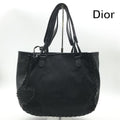 Dior Trotter Canvas Leather Hand Tote Black