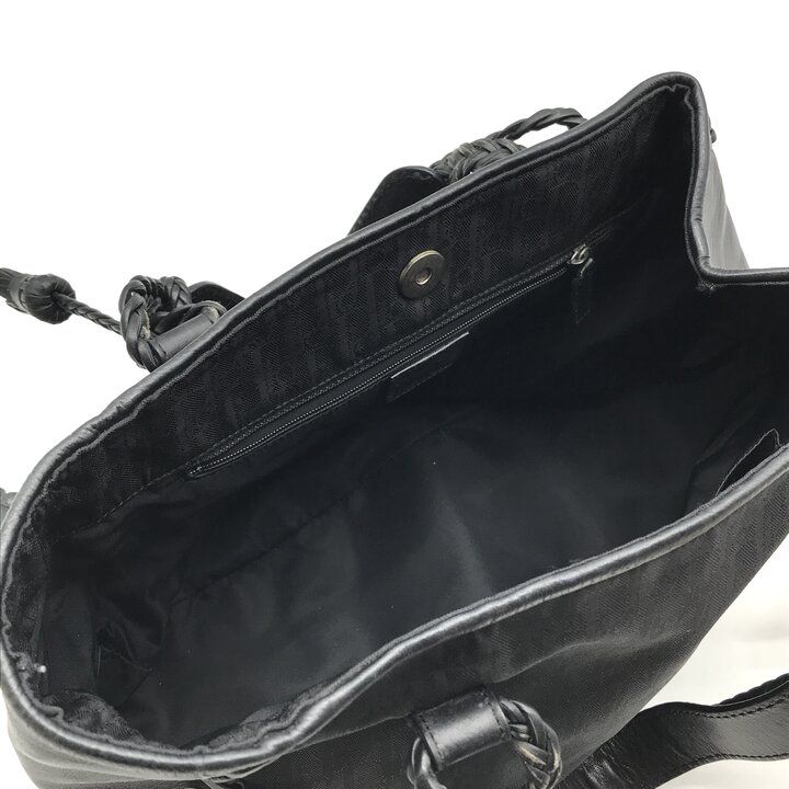 Dior Trotter Canvas Leather Hand Tote Black — view 8