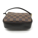 Louis Vuitton Damier Trousse Makeup Pouch Case Shoulder Bag Leather Brown — view 4