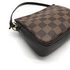 Louis Vuitton Damier Trousse Makeup Pouch Case Shoulder Bag Leather Brown — view 5
